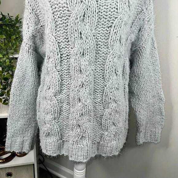 Dance & Marvel Chunky Cable Knit Chenille Turtleneck Sweater Size M/L - Picture 4 of 16